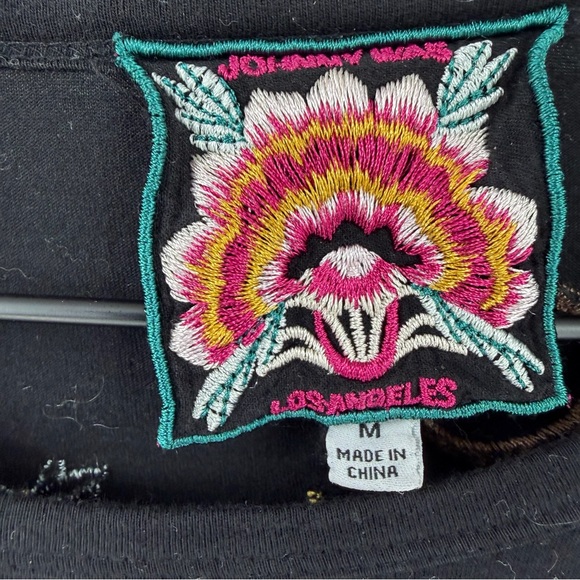 HTF Johnny Was Heavily Embroidered Mermaid T-Shirt M 3/4 Sleeves Artsy Eclectic - Picture 2 of 4